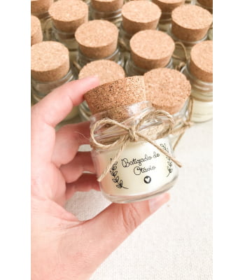 Lembrancinha de Batizado Vela com Rolha - TAM P